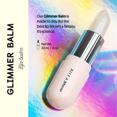 Winky Lux Rosé Glimmer Balm tube reveals a soft, hydrating rosy hue.
