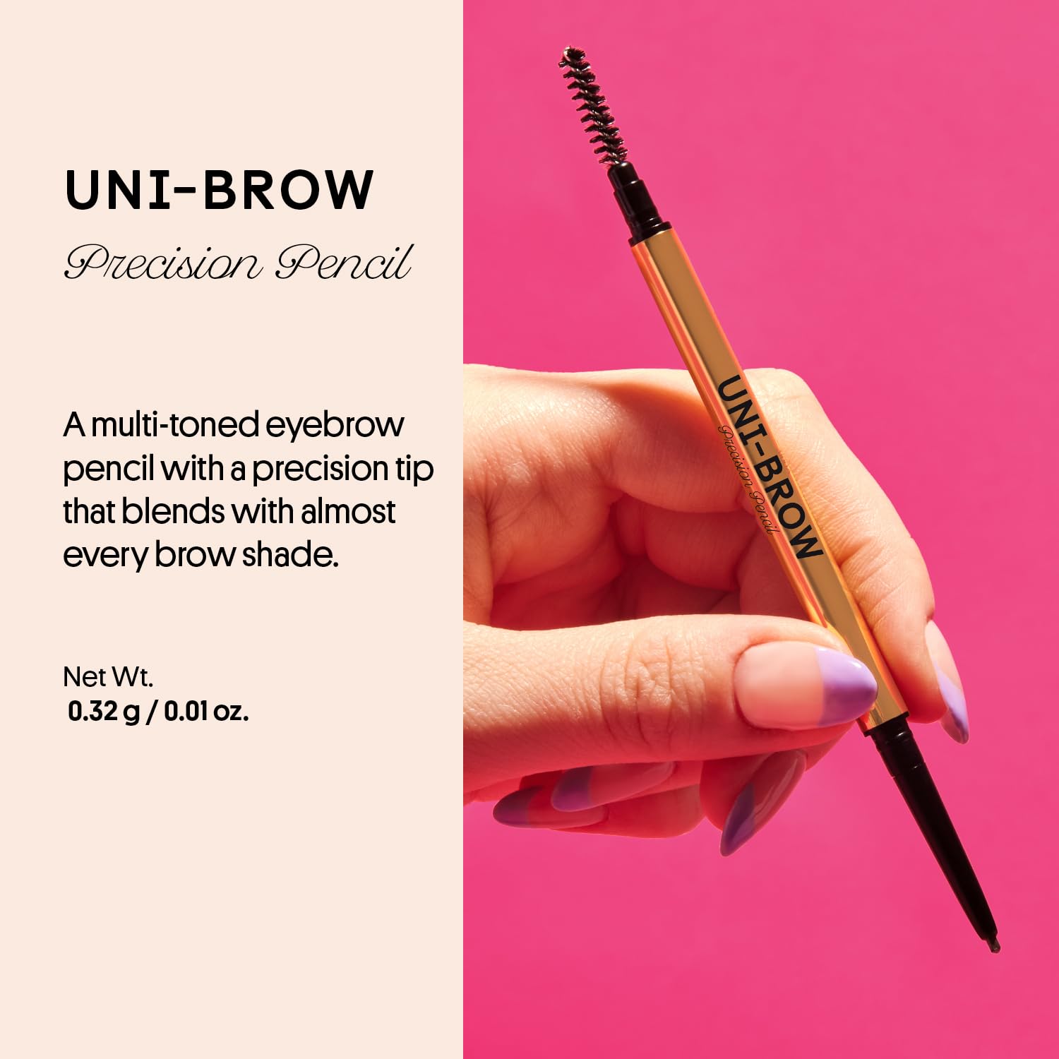 Winky Lux Uni-Brow spoolie in action for seamless blending.