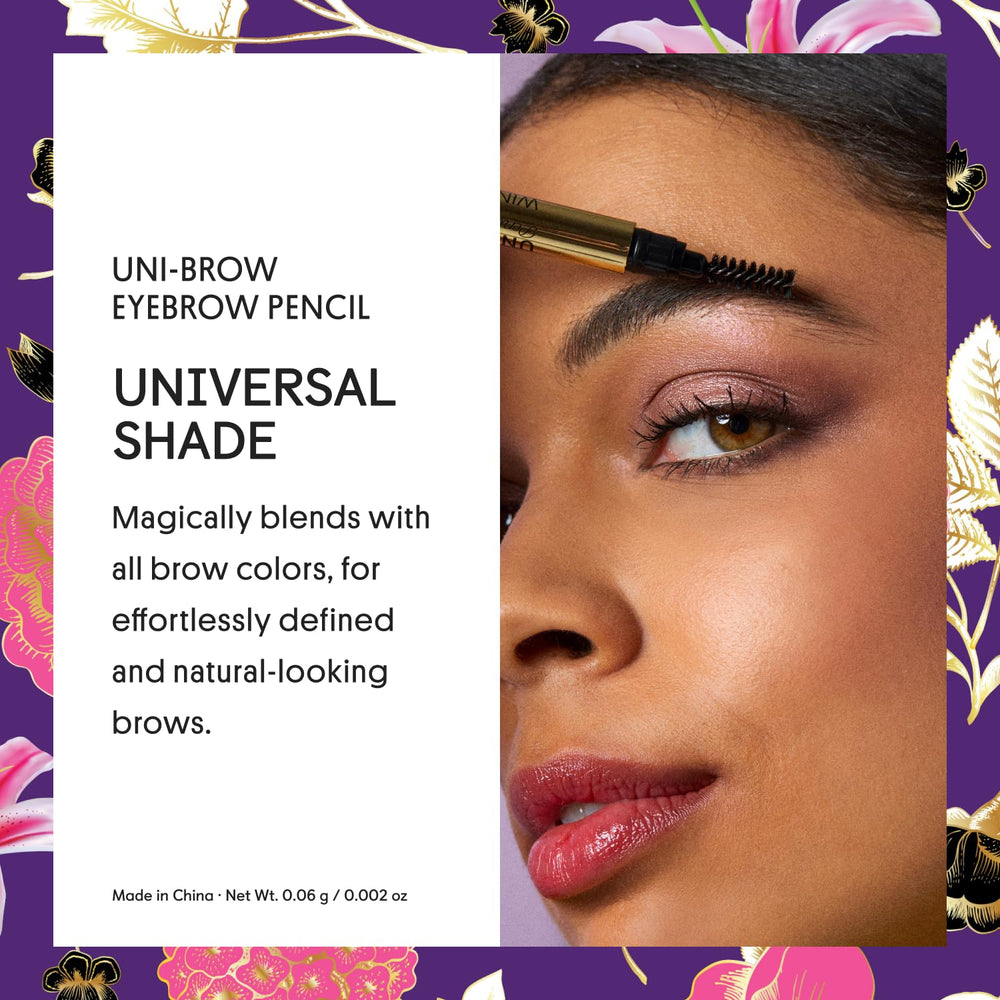Winky Lux Uni-Brow pencil with spoolie blending brows for natural arches.