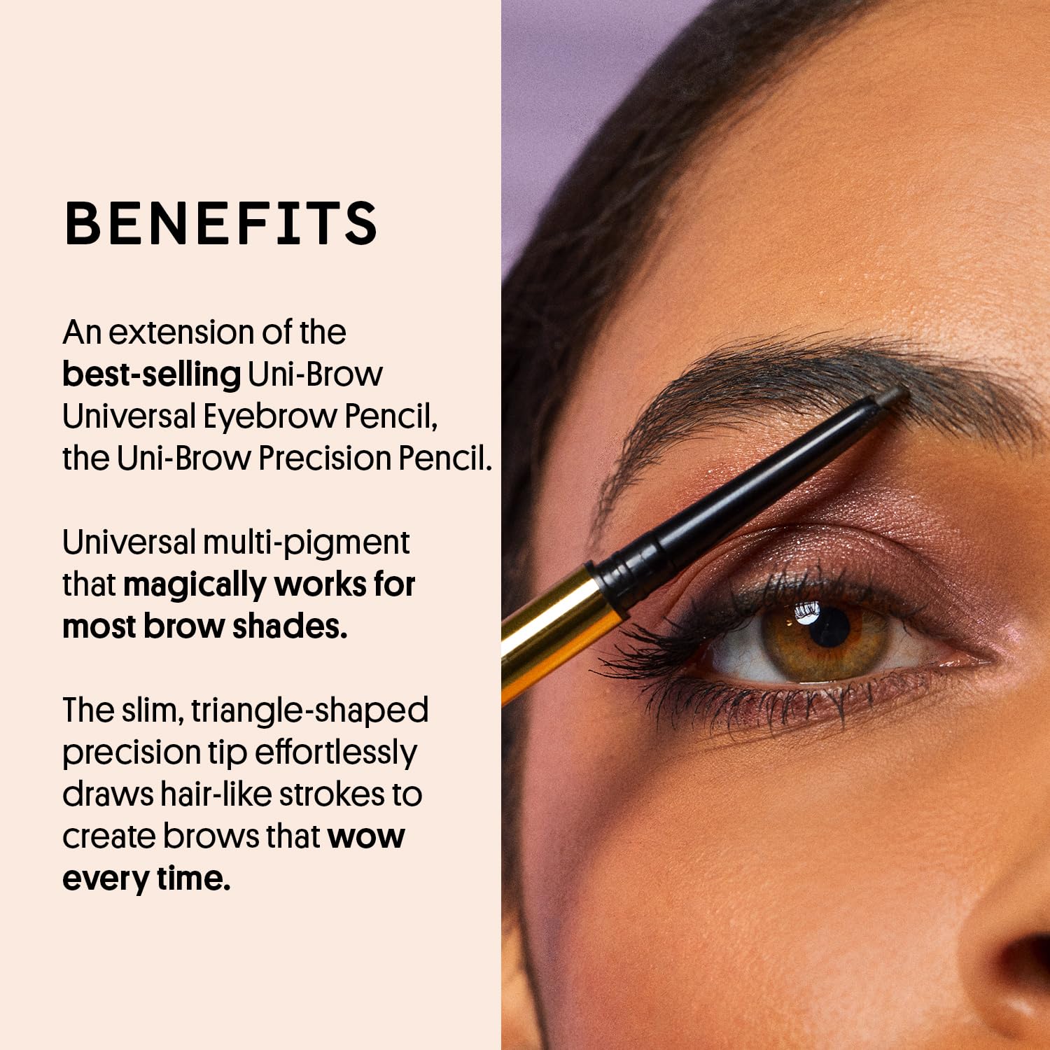 Winky Lux Uni-Brow universal shade swatch adapts to color.