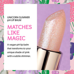 Winky Lux Unicorn Glimmer Balm vanilla scent adds a comforting aroma while conditioning lips.