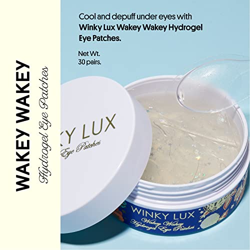Winky Lux Wakey Wakey patches on the eye area demonstrate no-slip design for multitasking.