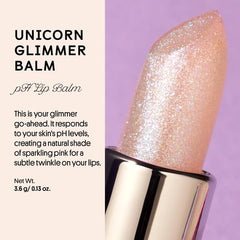 Winky Lux Rose Glimmer Balm application delivers rosy tint with soft sparkle.