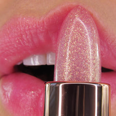 Winky Lux Rosé Glimmer Balm vanilla scent close-up inviting a sweet aroma.