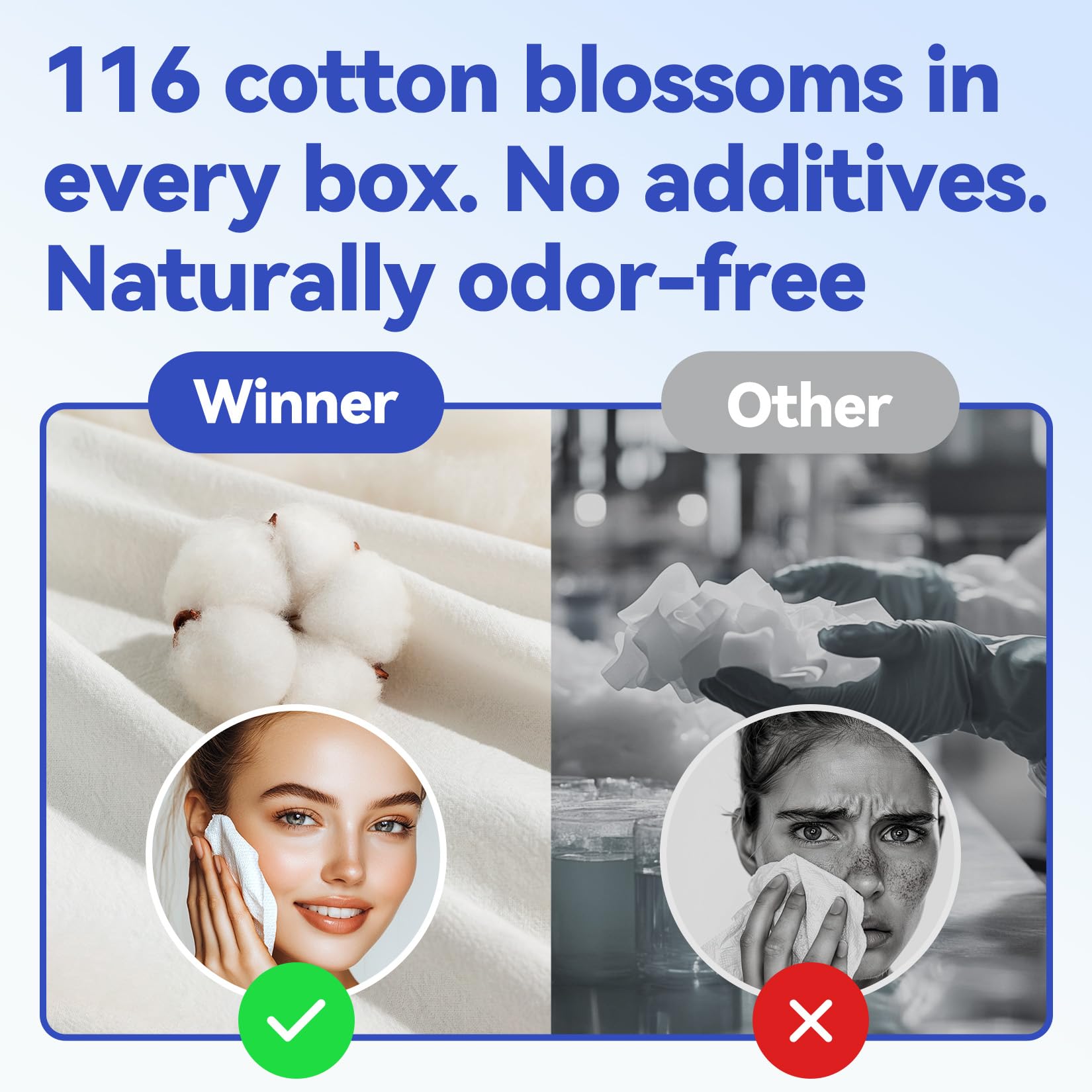 Winner Face Towels biodegradable packaging supports an eco-conscious choice
