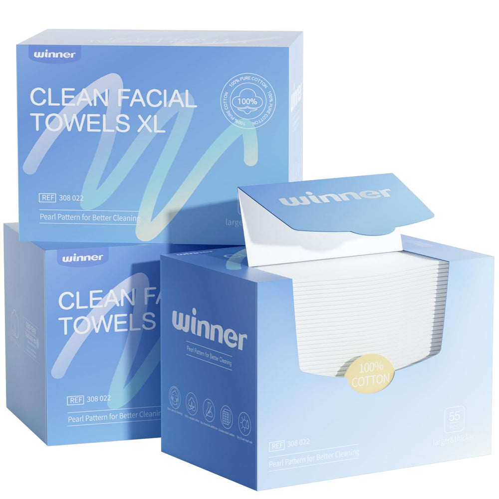 Winner Face Towels close-up shows ultra-soft cotton for gentle cleansing