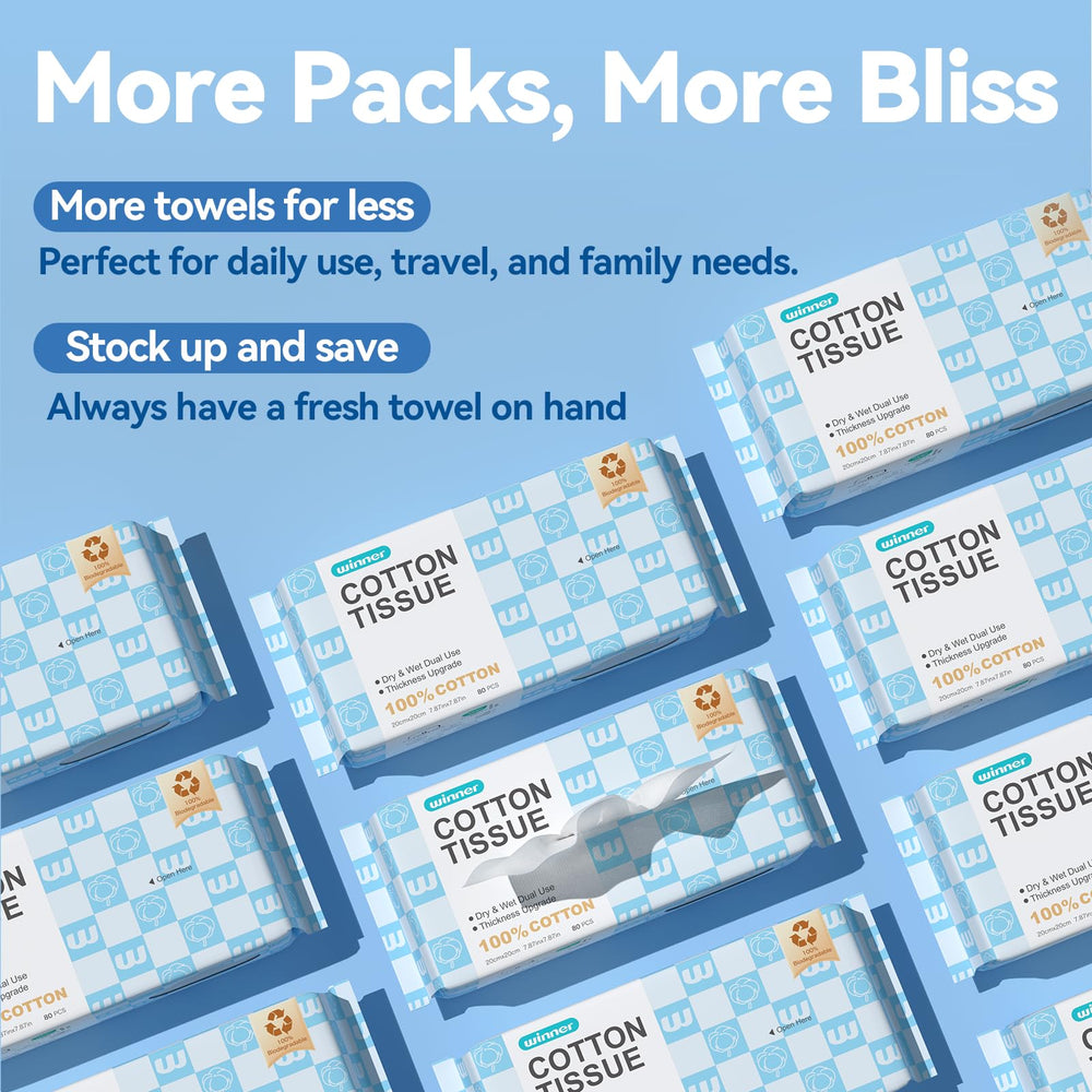 Winner Face Towels pack-of-three box shows convenient triple-pack value.
