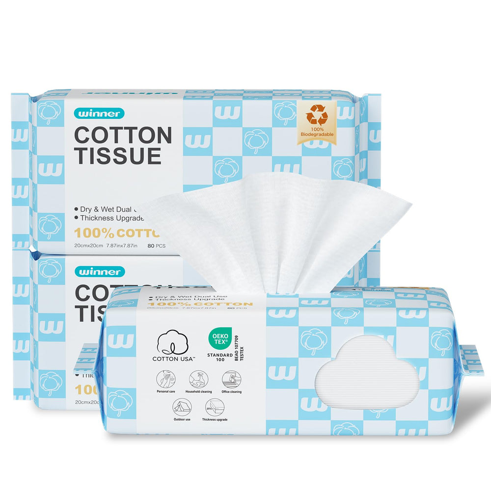 Winner Soft Face Towels closeup cotton texture showcasing plush softness for gentle cleansing.