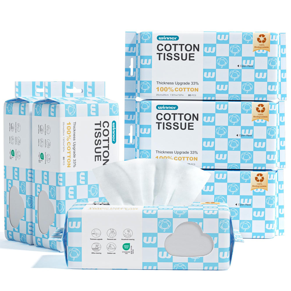 Winner soft face towels pack demonstrates plush cushioning for gentle cleansing.