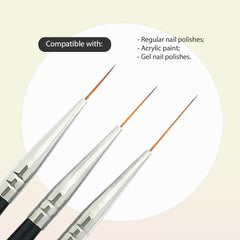 Winstonia Striping Brush cap protects tips during storage and travel