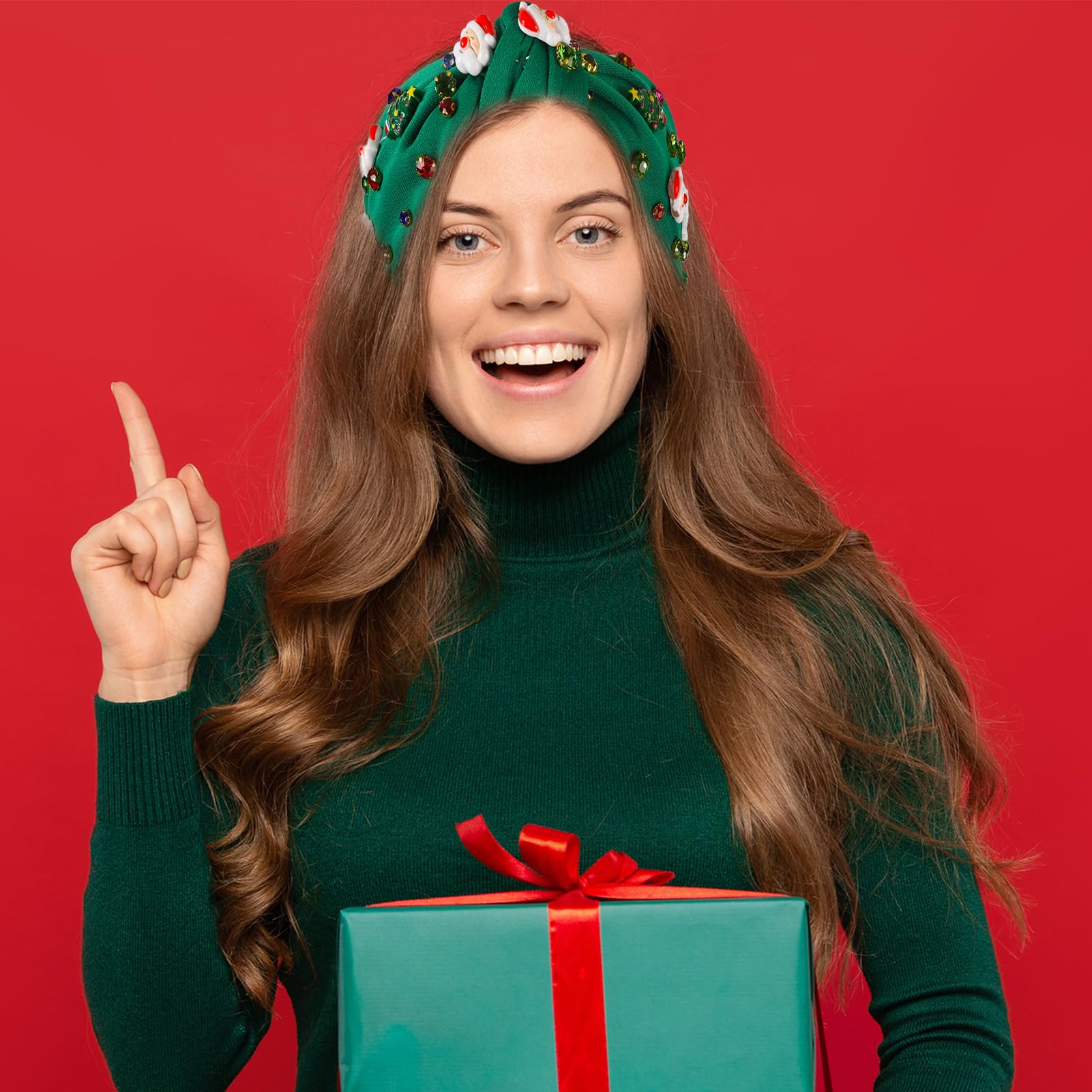 Winthrop headband knot-top detail enhances holiday hairstyle with subtle elegance