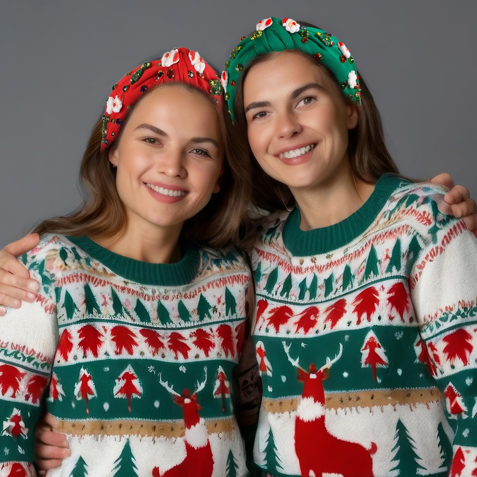 Winthrop wide 5-inch headband stays securely in place during festivities