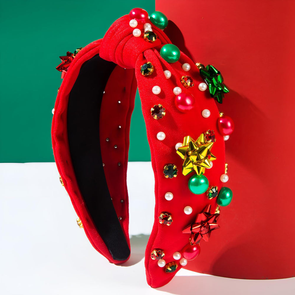 Winthrop headband with pearl rhinestone embellishment adds sparkle for events