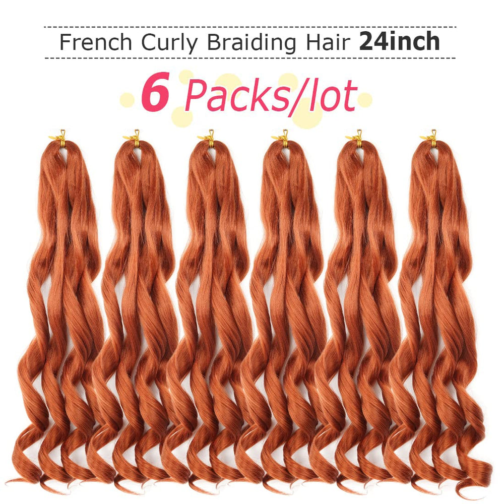 WIPPORYA Ginger French Curl hair 24 inch packaged as six packs with gifts.