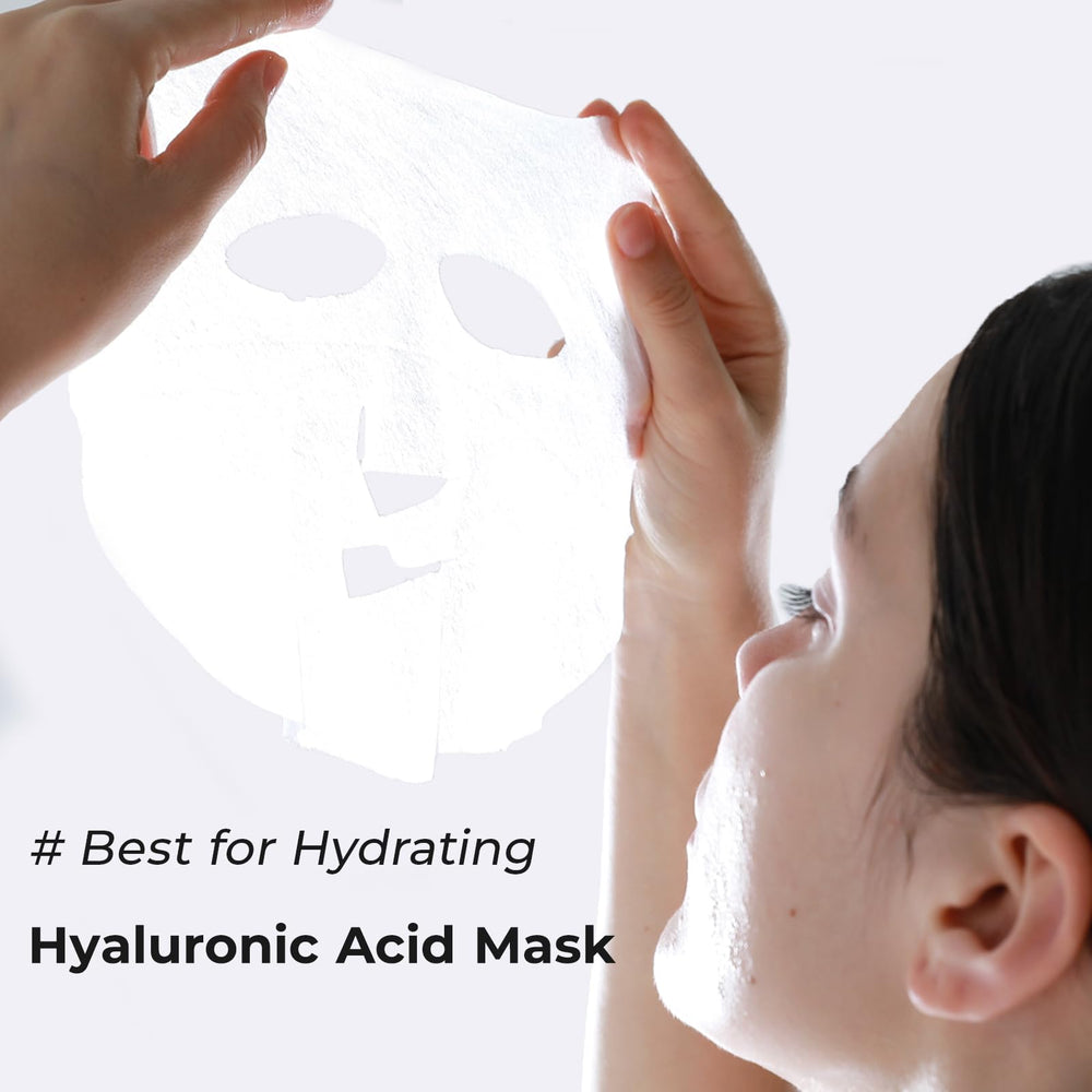 +WIS+ Hyaluronic Acid Face Mask sheet delivers 25 g of essence for lasting hydration.