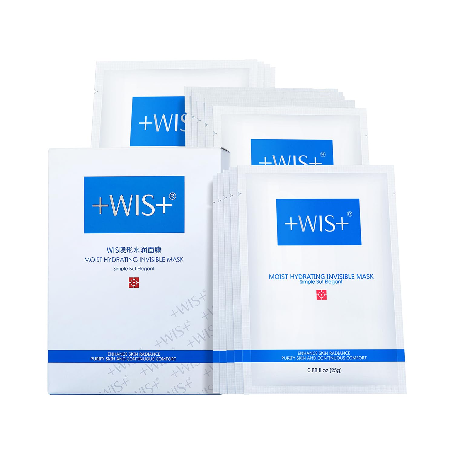 wis intensive hydrating face mask packaging highlights premium hydration for dry skin