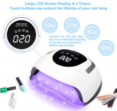 Wisdompark LED Nail Lamp interior with UV+LED beads visible