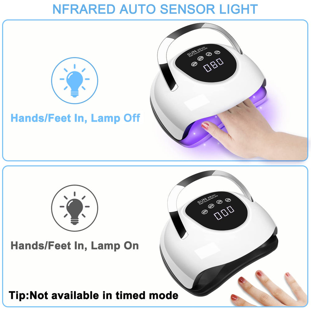 Wisdompark LED Nail Lamp removable tray and extended cord setup