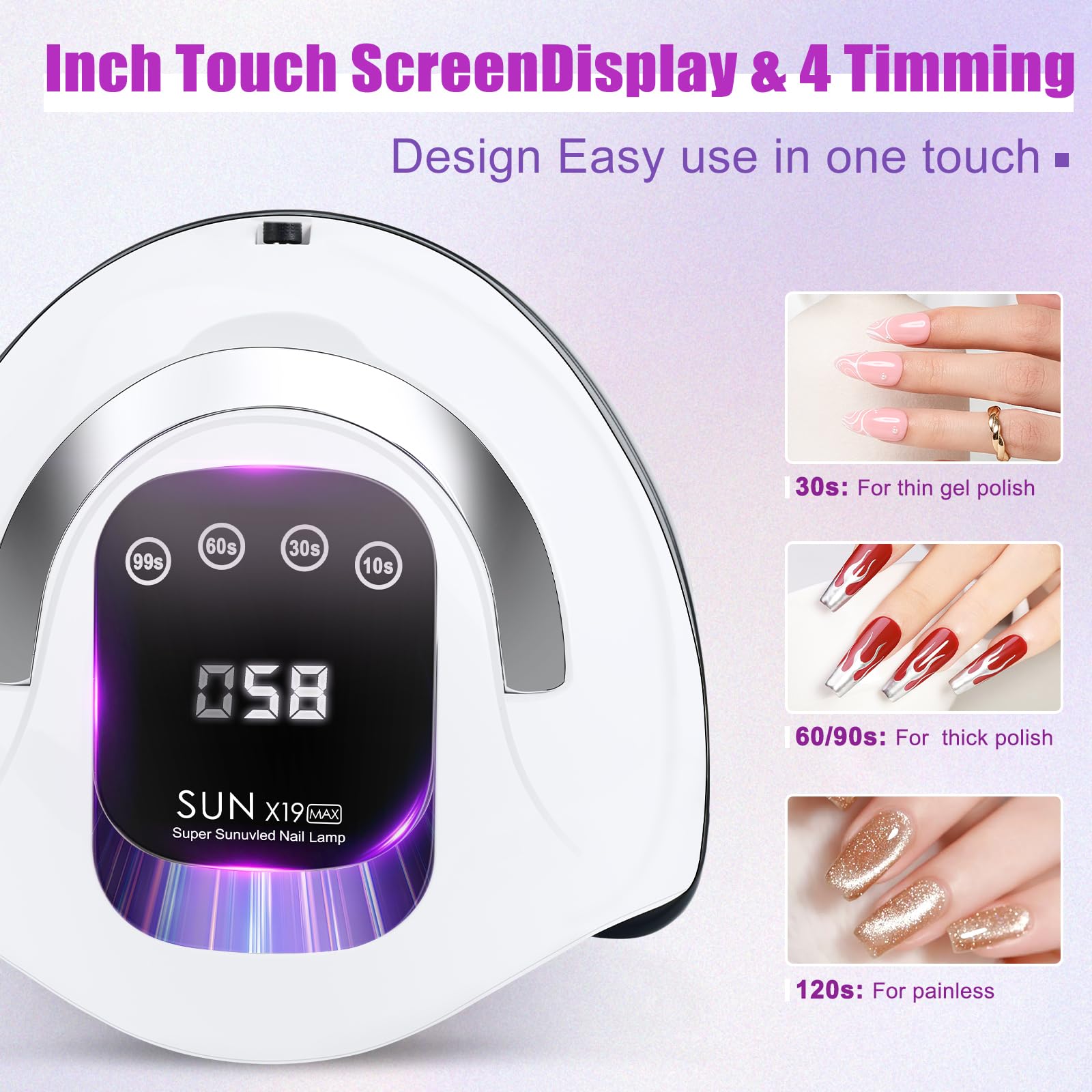 Wisdompark nail lamp detachable base allows for easy cleaning and use.