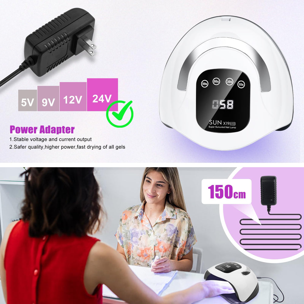 Wisdompark nail lamp timer settings for precise curing of gel nails.