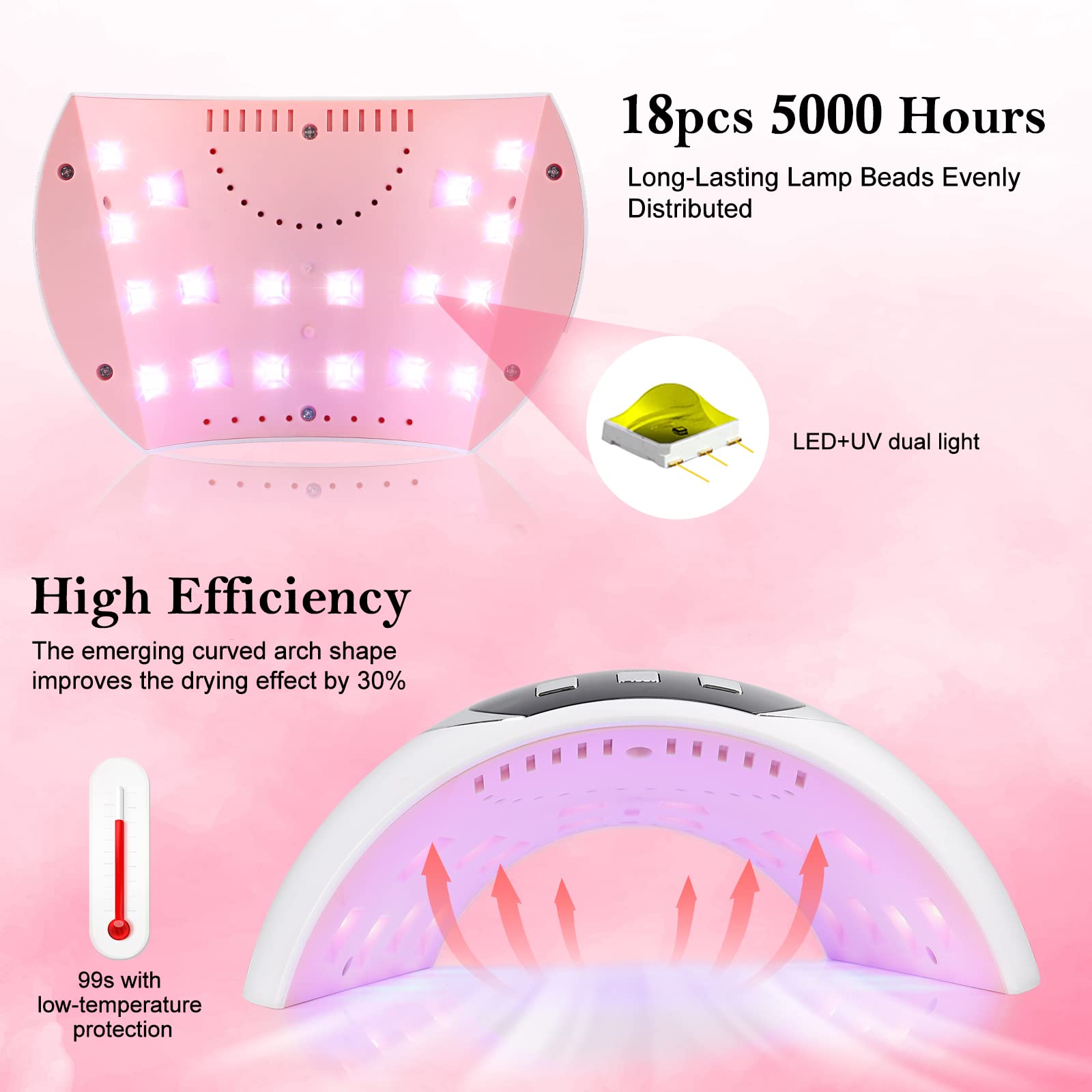 Wisdompark UV Nail Lamp compact portable design ideal for travel and dorm rooms.