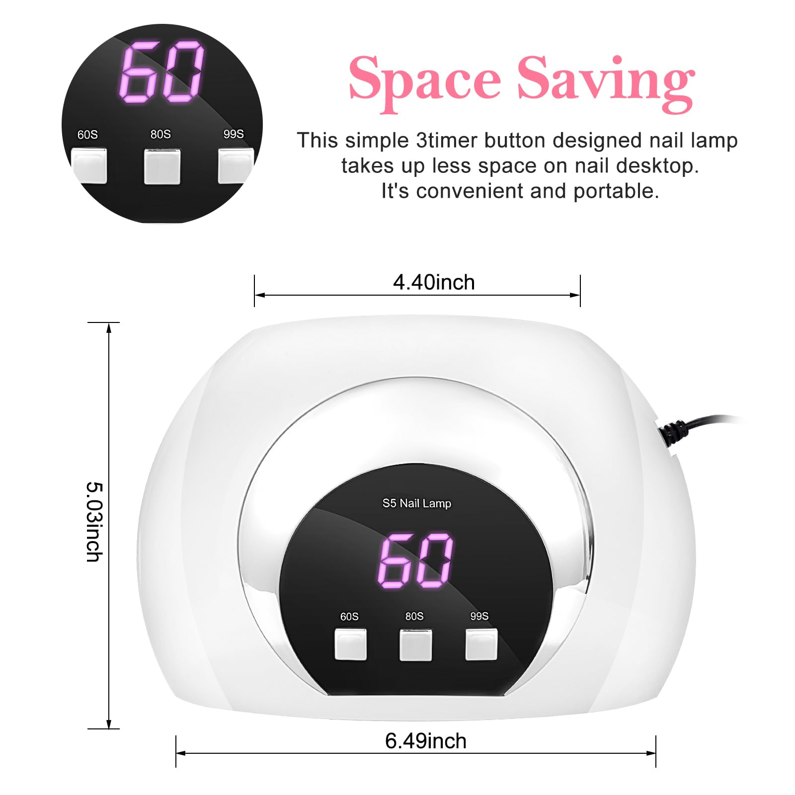 Wisdompark UV Lamp with USB port enables flexible charging on the go.