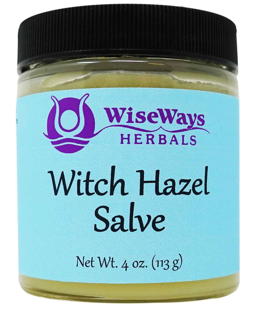 Wise Ways Herbals Witch Hazel Salve jar highlighting skin soothing properties for everyday comfort