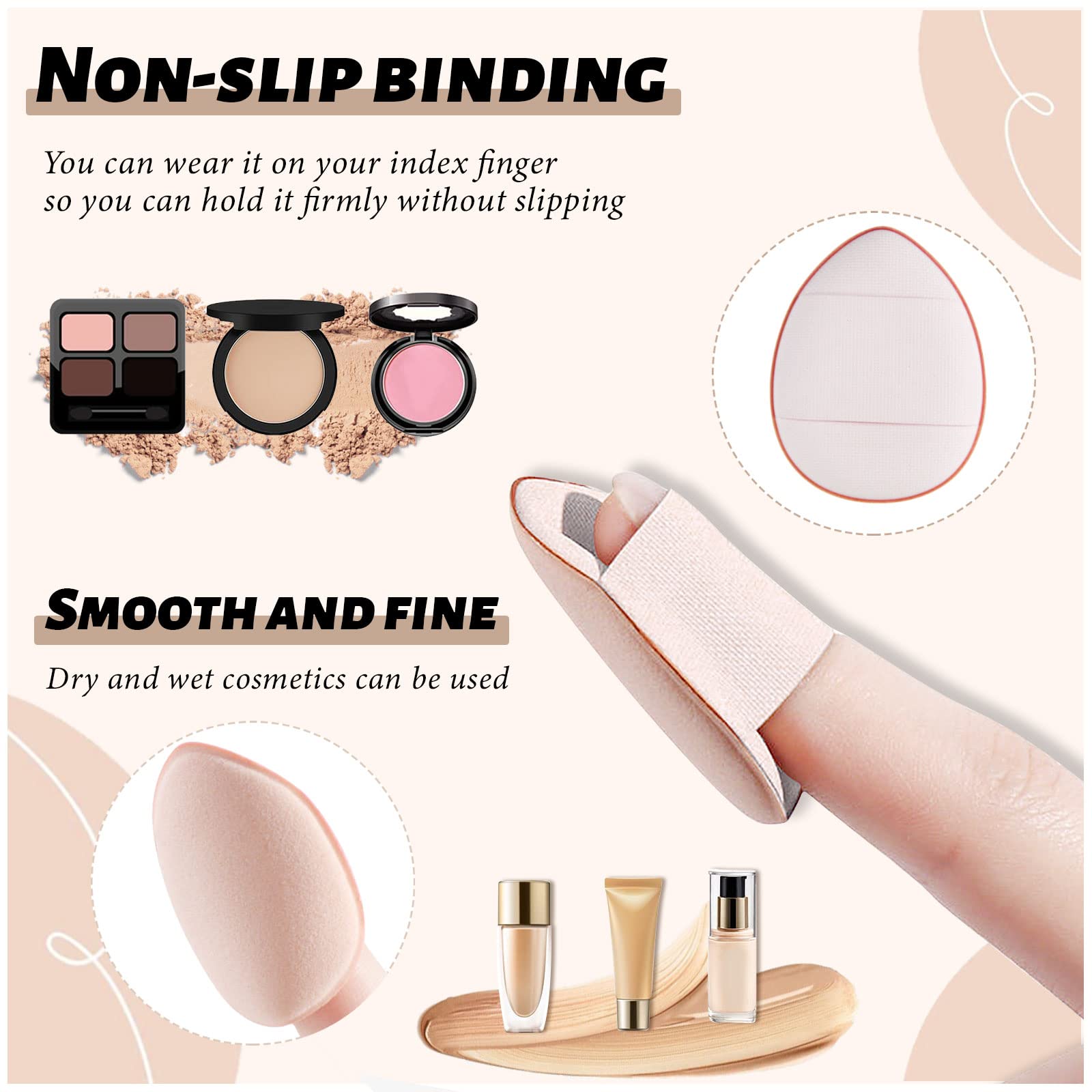 WishLotus non-slip finger strap prevents slips during makeup application