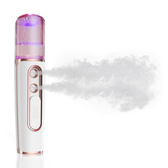 Withthesun nano facial mister pink tank view for precise hydration