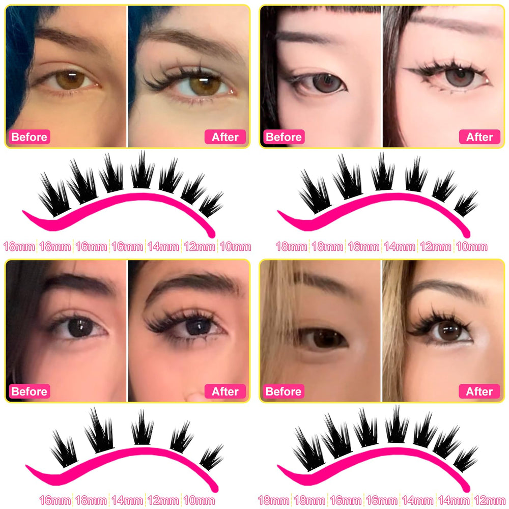 WiWiLINK manga lash clusters close-up highlights fluffy texture and natural curl.