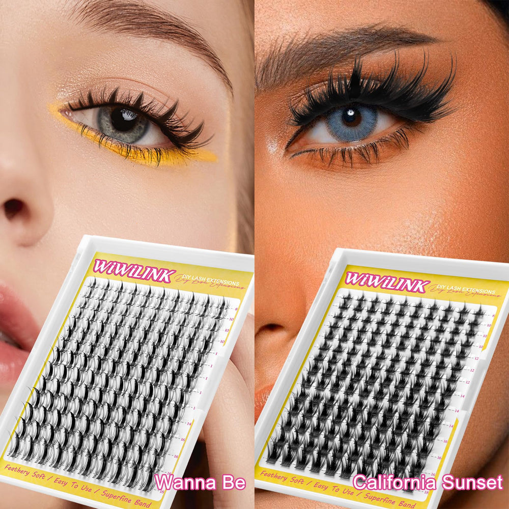 WiWiLINK manga lash clusters sealer adds waterproofing for longer wear.