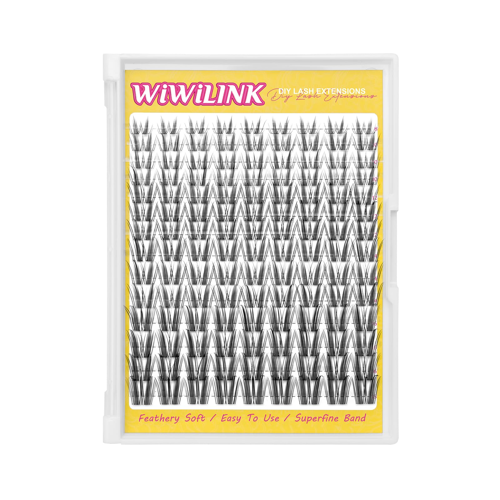 WiWiLINK Wispy Lash Clusters closeup showing fluffy spikes for natural daytime lash look.