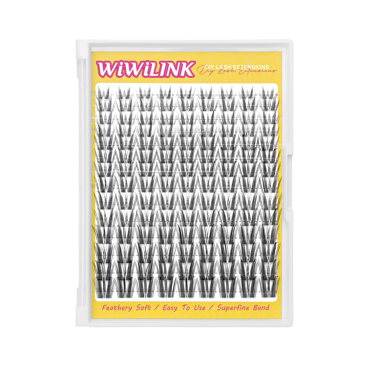 WiWiLINK Wispy Lash Clusters closeup showing fluffy spikes for natural daytime lash look.