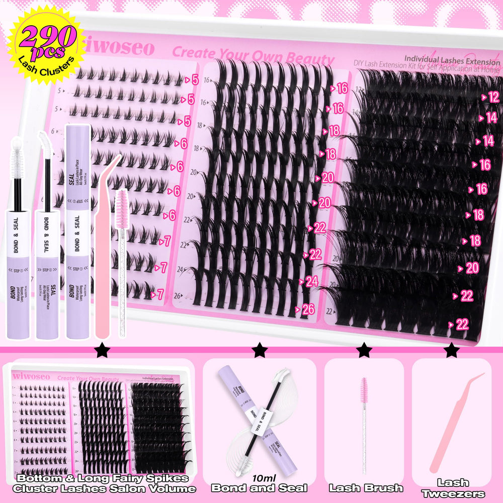 wiwoseo 26mm long spiky lashes highlight dramatic curl and eye-opening effect