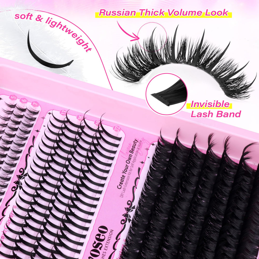 wiwoseo beginner-friendly cluster lashes simplify DIY lash extensions
