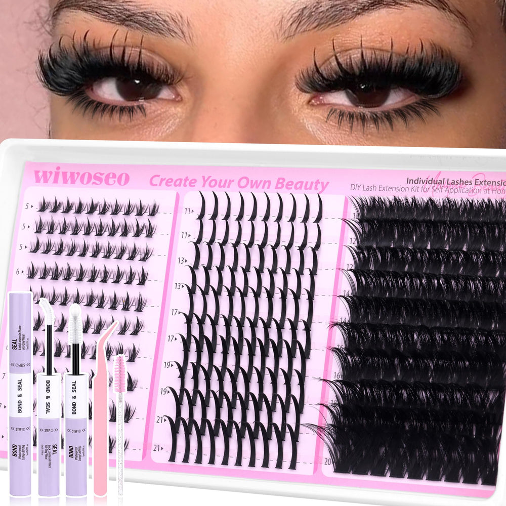 wiwoseo bottom-lash-clusters-kit-closeup shows an invisible band for natural all-day comfort