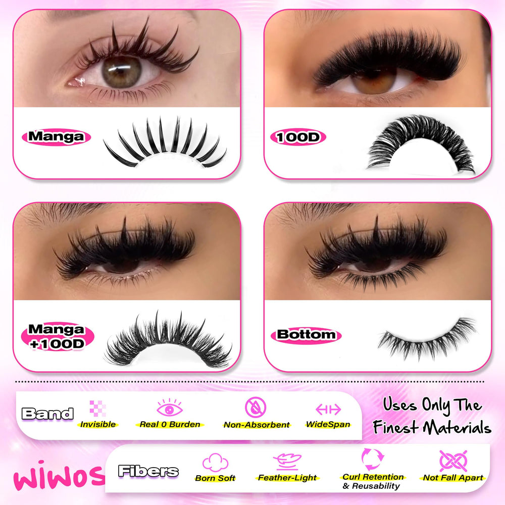 wiwoseo 119pcs diy eyelash extension kit supports salon-free routines