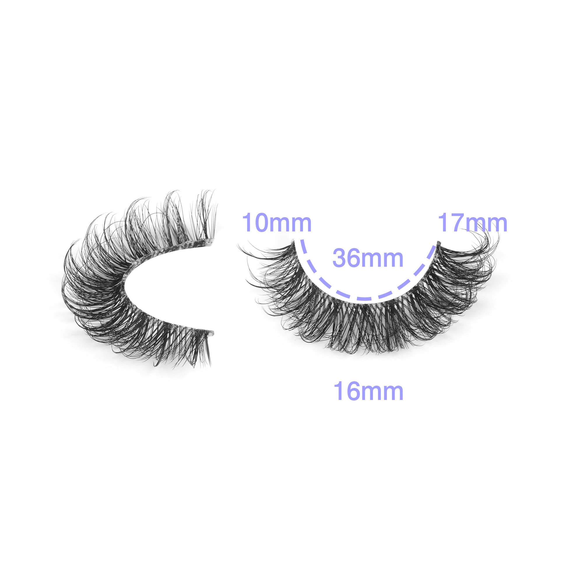 wiwoseo eyelash 3D effect handmade dramatic yet natural-looking volume