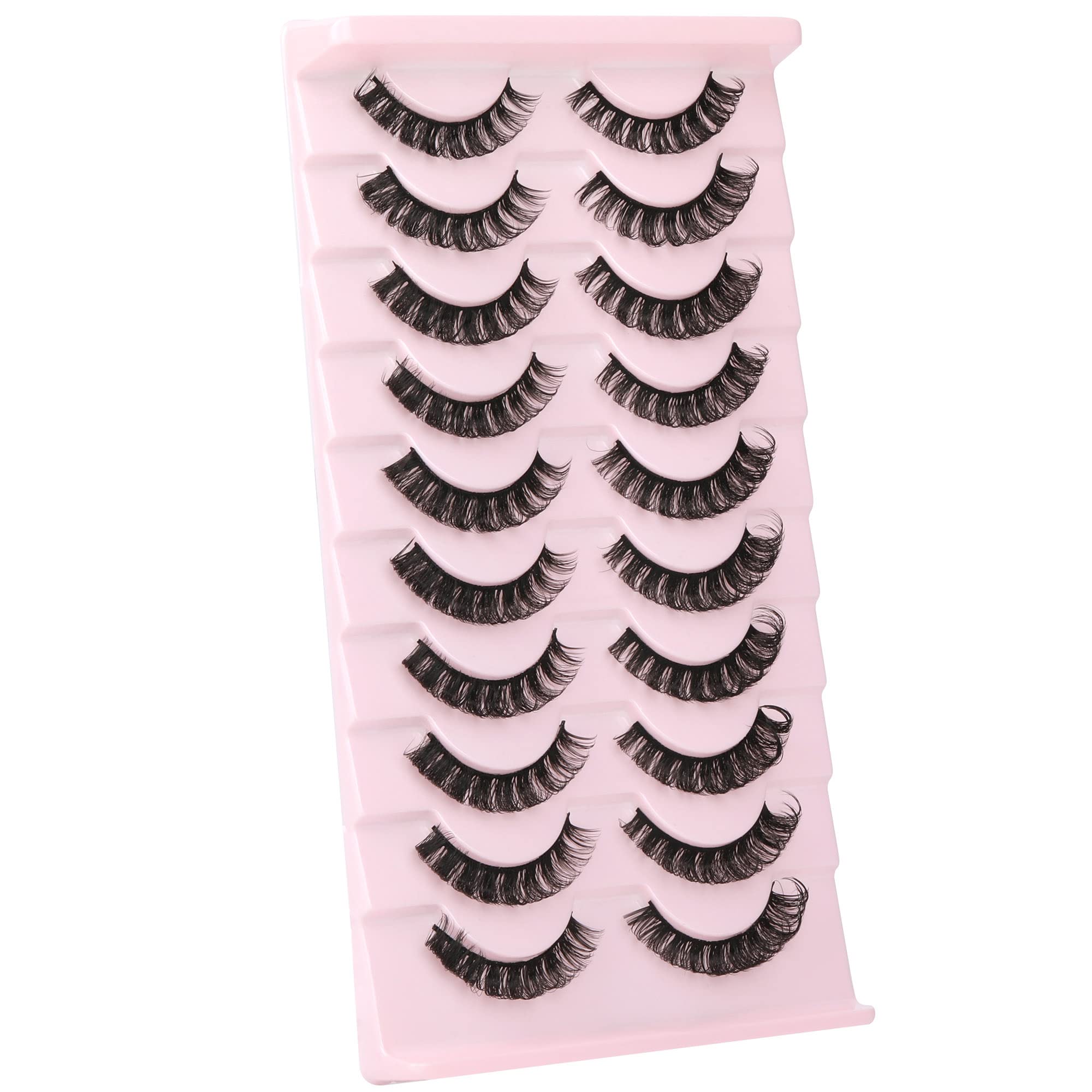wiwoseo false eyelashes natural-look closeup for seamless day wear