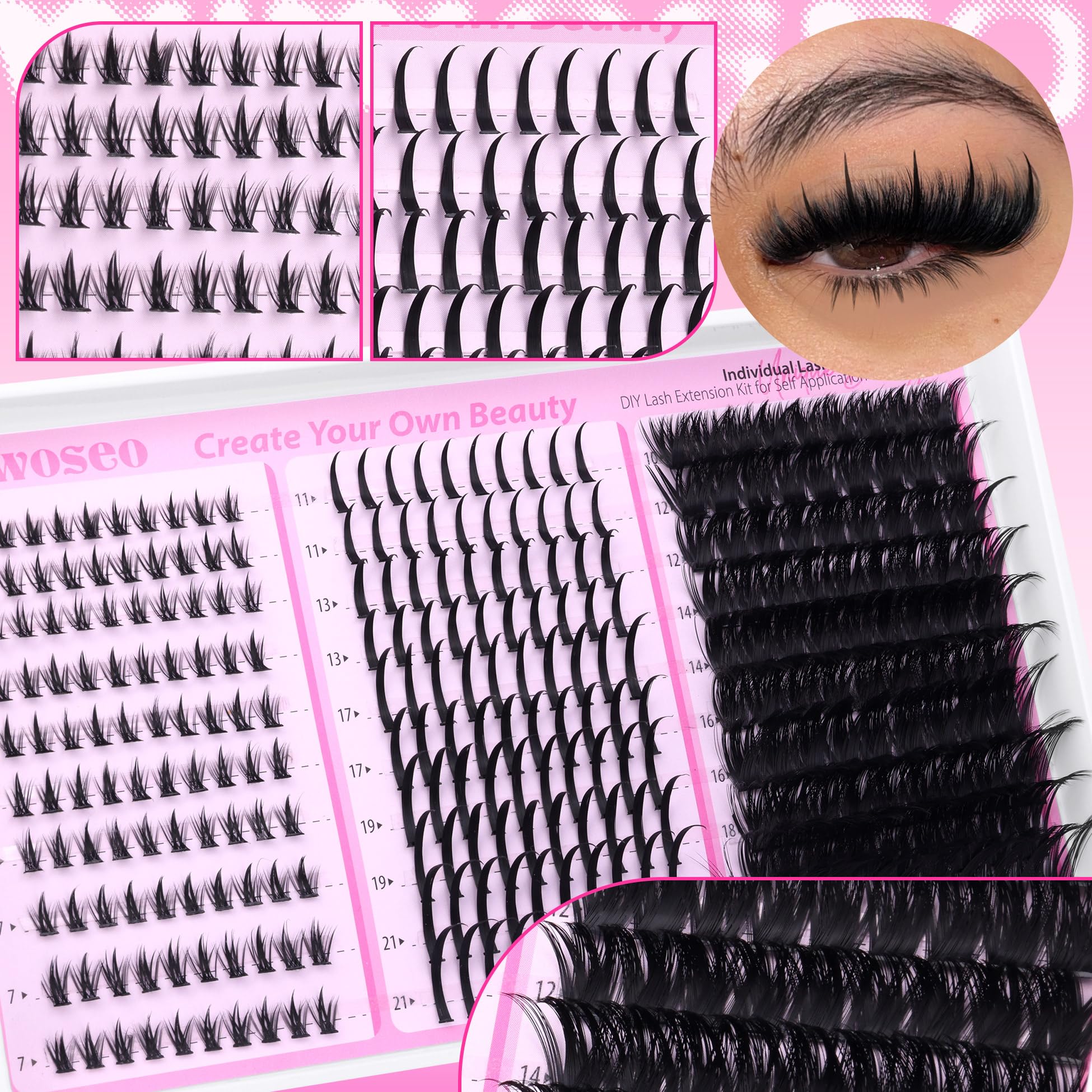 wiwoseo invisible-band bottom lashes for day-long comfort