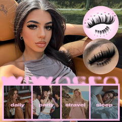 wiwoseo spikes lash clusters collection demonstrates varied lengths for customizable looks