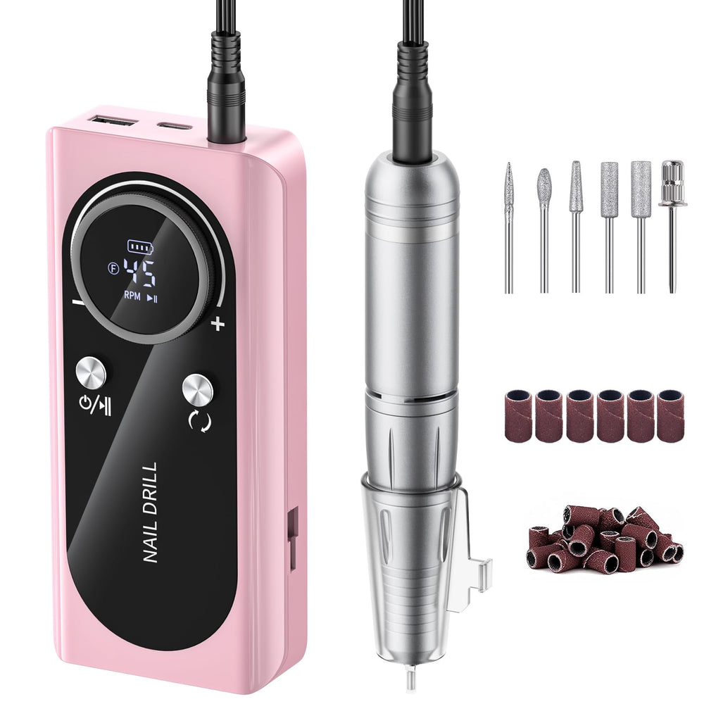 Wiyuam electric nail drill with LCD display for precise speed control during gel removal