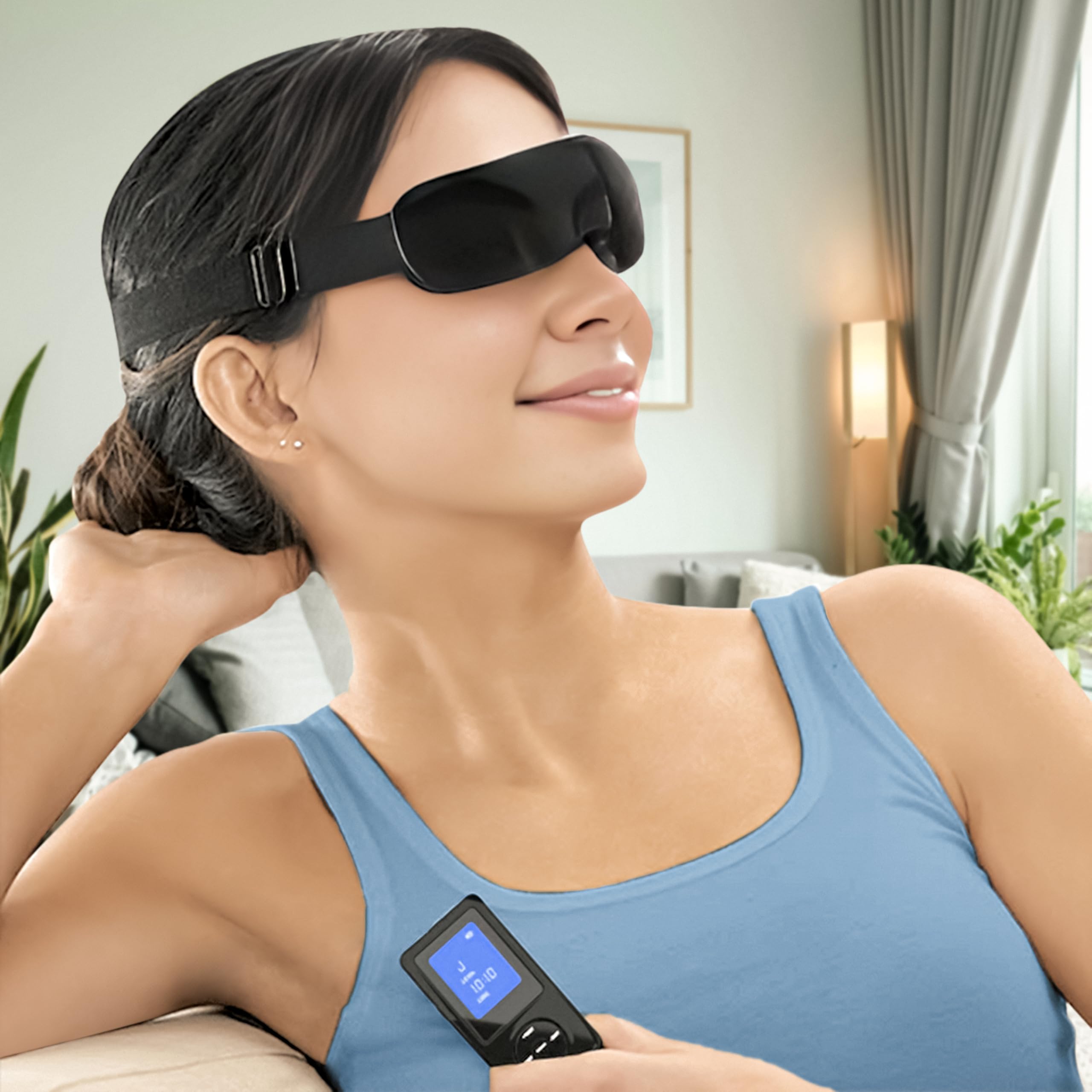 Wizard Research Laboratories heated eye mask with soft band for comfort.