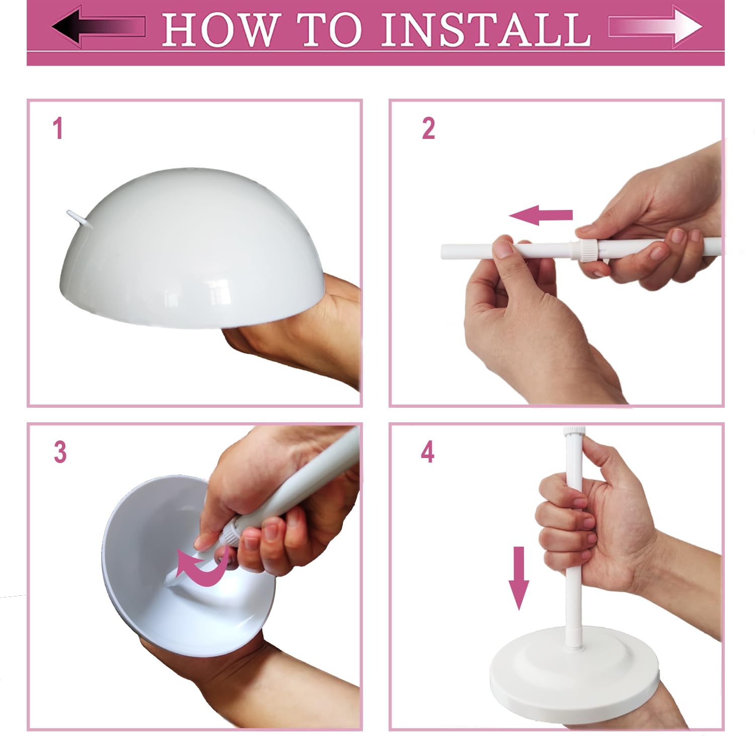 WiZiWi wig stand dressing-table display for salon or home use