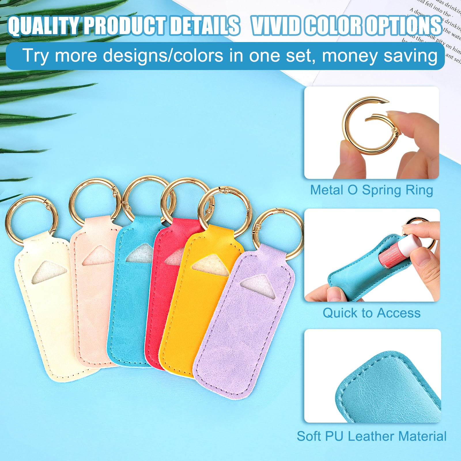 WK IEASON PU leather lip sleeve offers premium feel for daily carry.