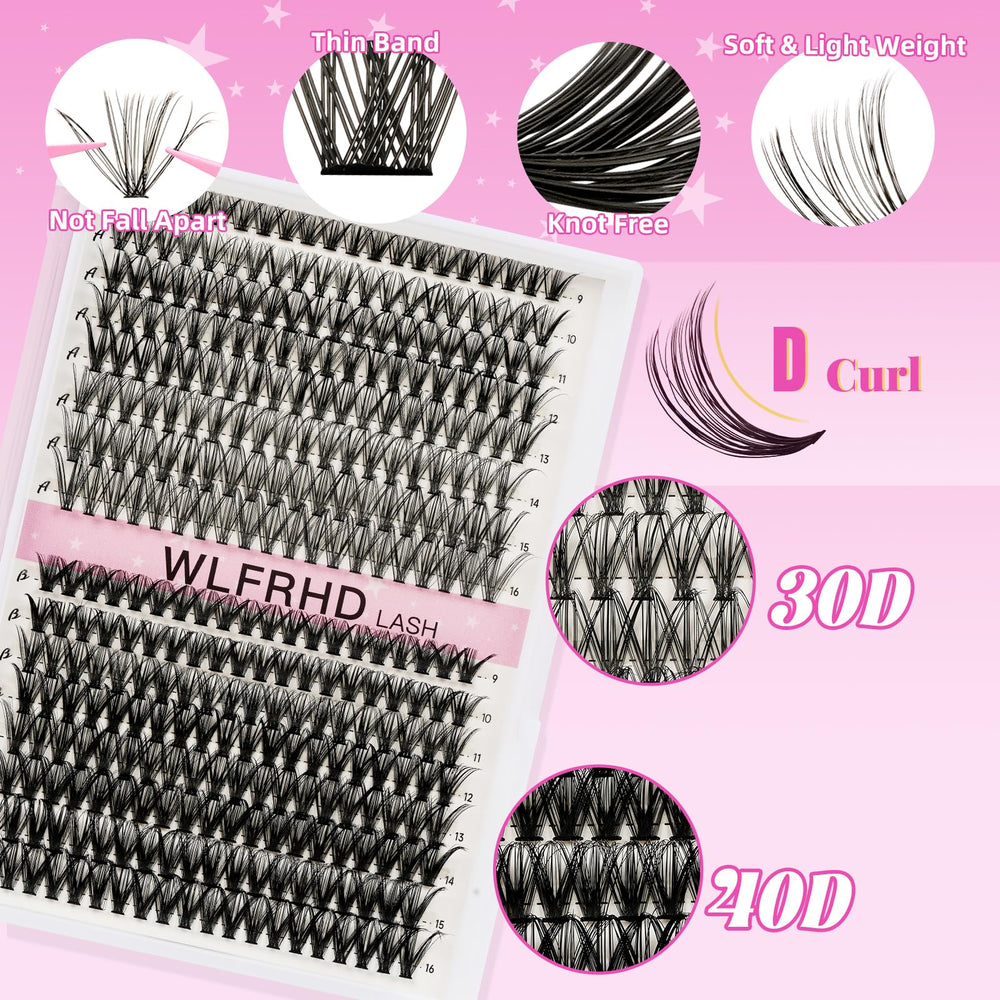 WLFRHD precision lash tweezers for easy cluster placement