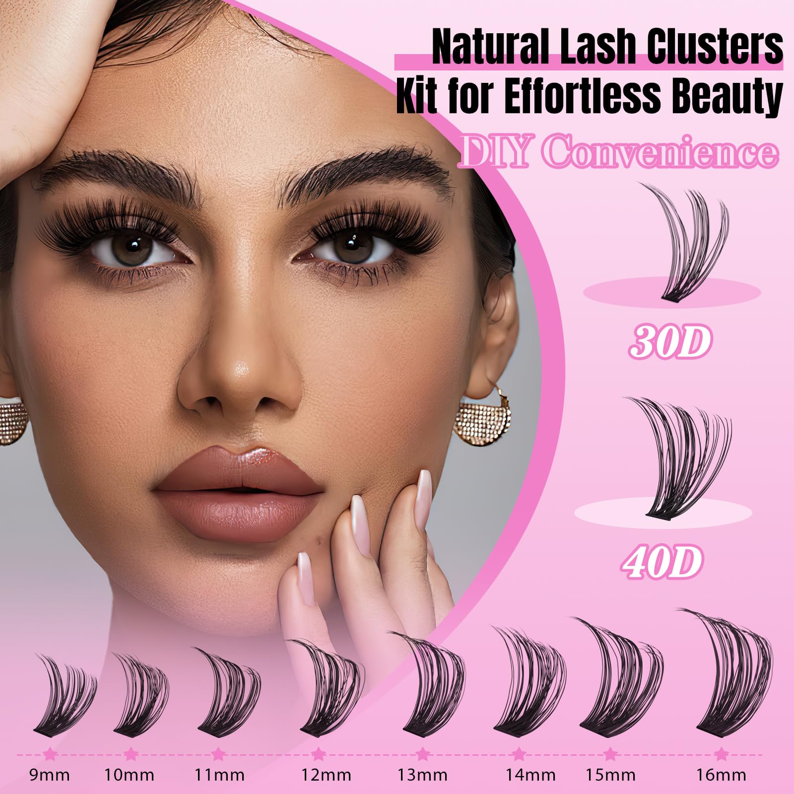 WLFRHD mix 9–16mm lashes for customizable day-to-night looks