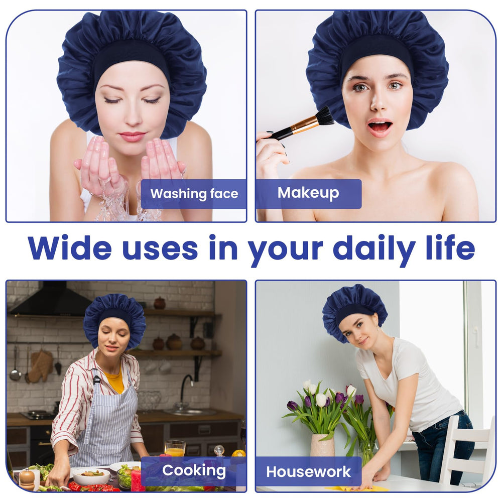 WLLHYF bonnet features inner satin lining for smooth comfort.