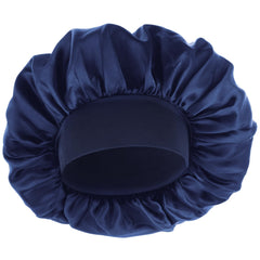 WLLHYF silk bonnet with adjustable band fits men, protecting hair overnight and preventing marks.
