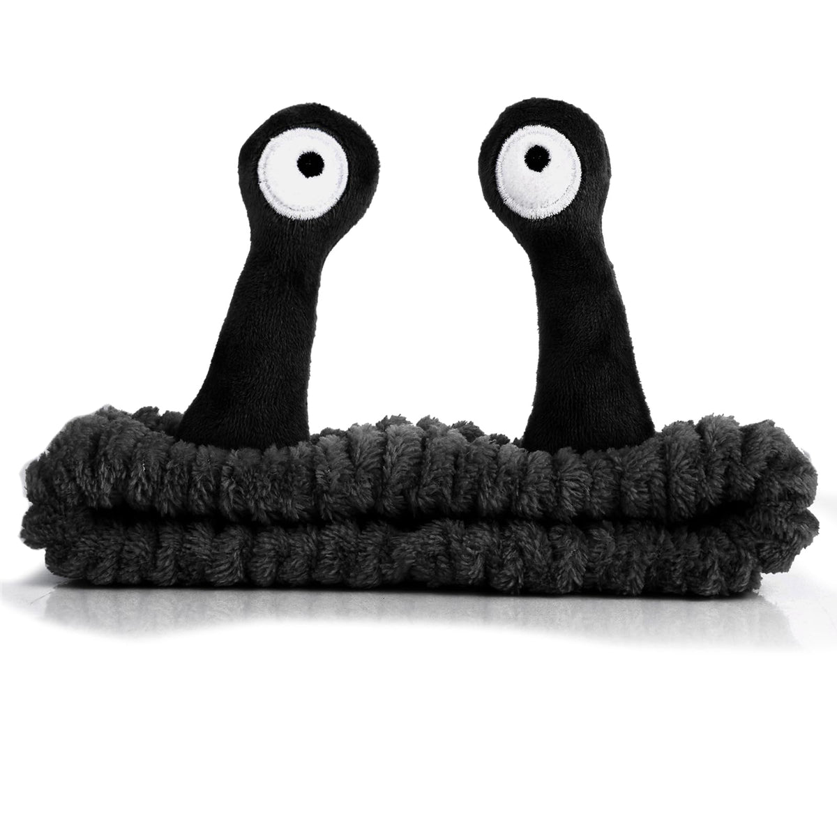 WLLHYF spa headband with snail cartoon design keeps hair away during skincare.